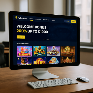 PalmSlots - Desktop Interface - Casino Design